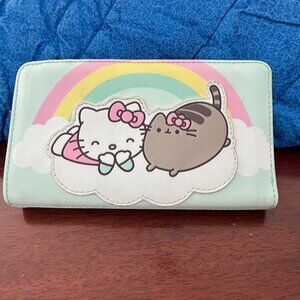 HELLO KITTY & PUSHEEN- Used Faux Leather Wallet